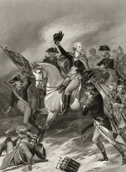 George Washington at the Battle of Princeton, January 3rd 1777, from 'Life and Times of Washington', Volume I,  1857