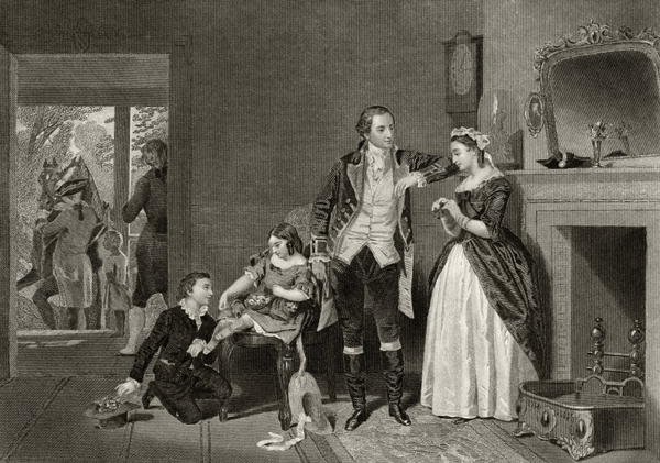 George Washington's first interview with Mrs Custis, from 'Life and Times of Washington', Volume I, 1857